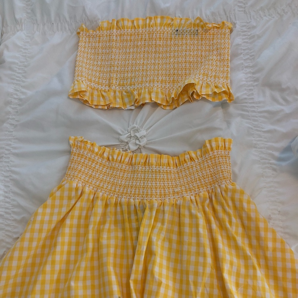 ZARA two piece smocking set